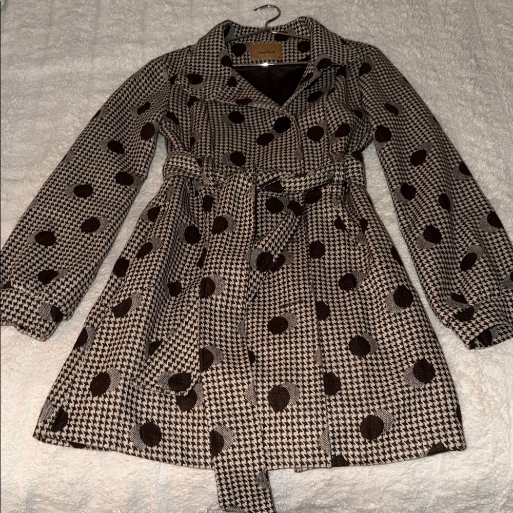 Final Touch Houndstooth and Polka Dot Coat